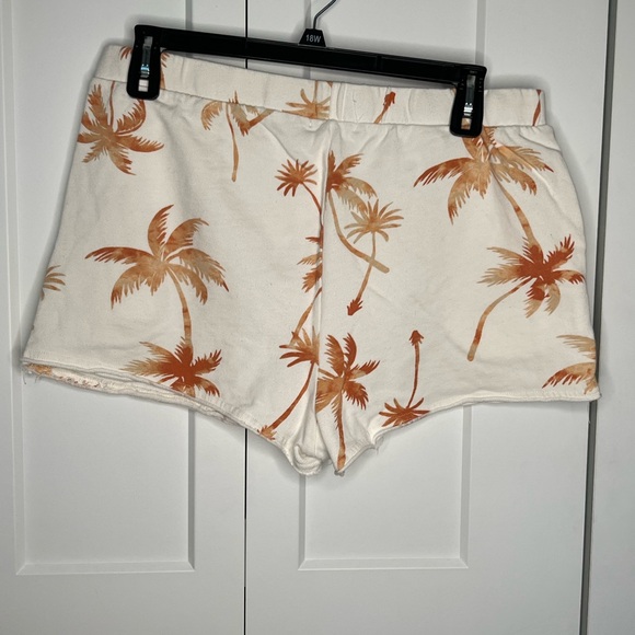⚡️LAST CHANCE⚡️ Z Supply Tropical Palm Print Knit Shorts Women’s Size XL - Picture 4 of 6